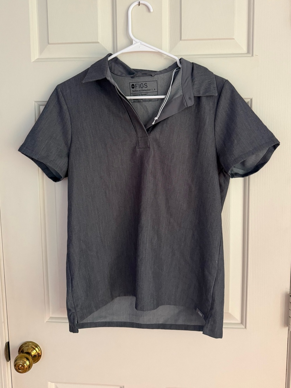 FIGS Men’s Short Sleeve Charcoal Polo Shirt